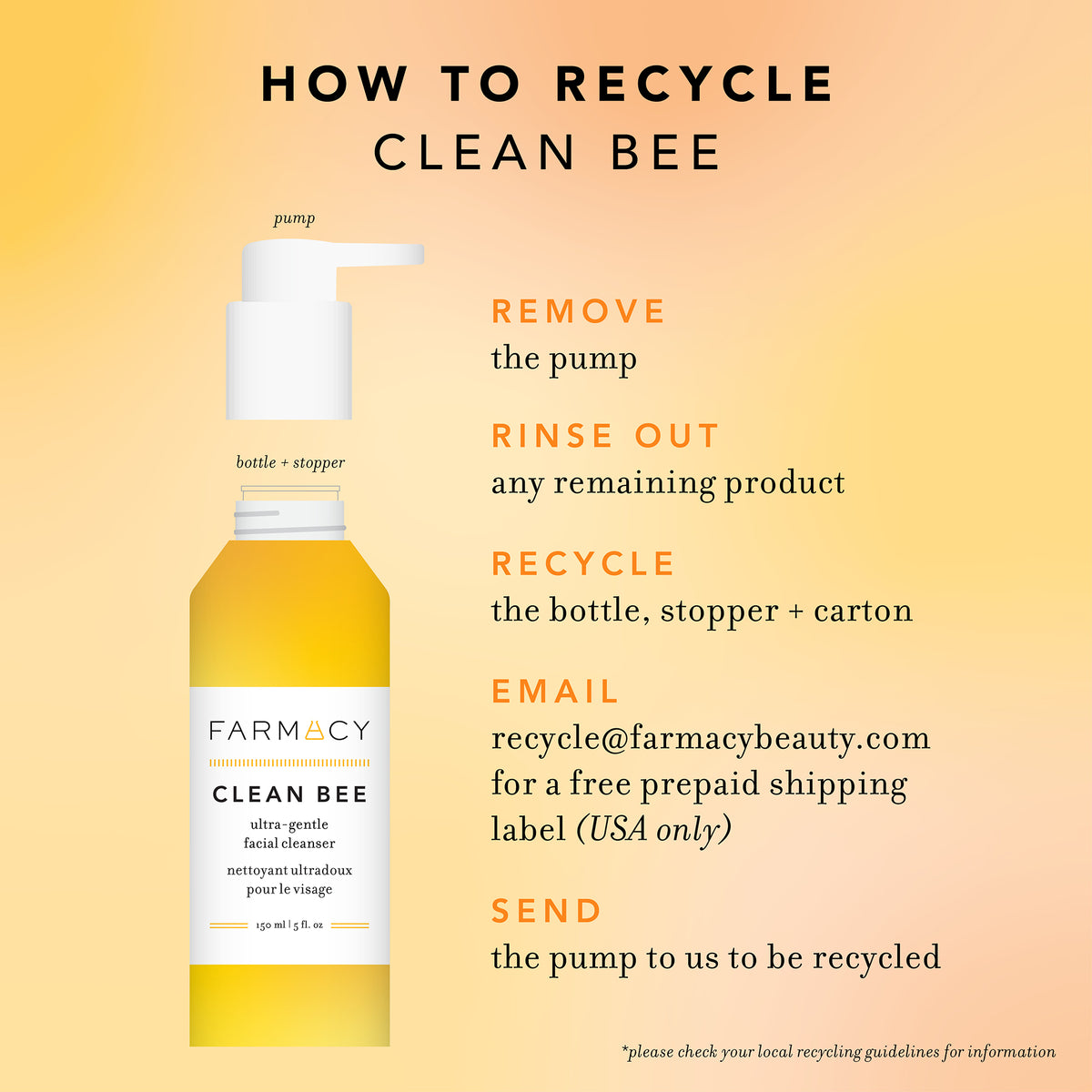 How to recycle Clean Bee