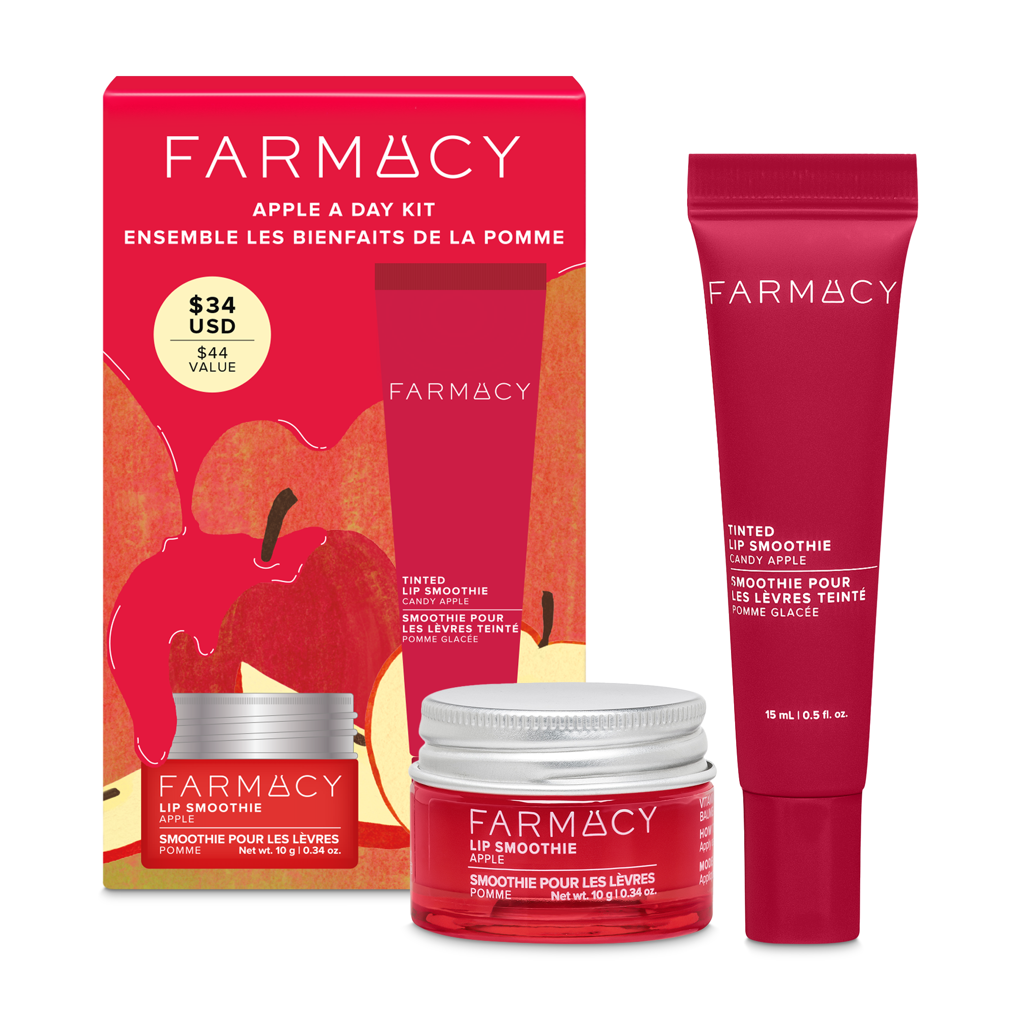 farmacy apple lip smoothie vitamin c peptide lip balm A Day Kit at least when it