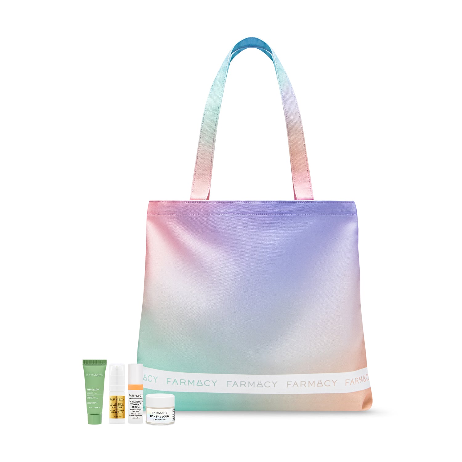 Image of free gifts with purchase on colorful background
