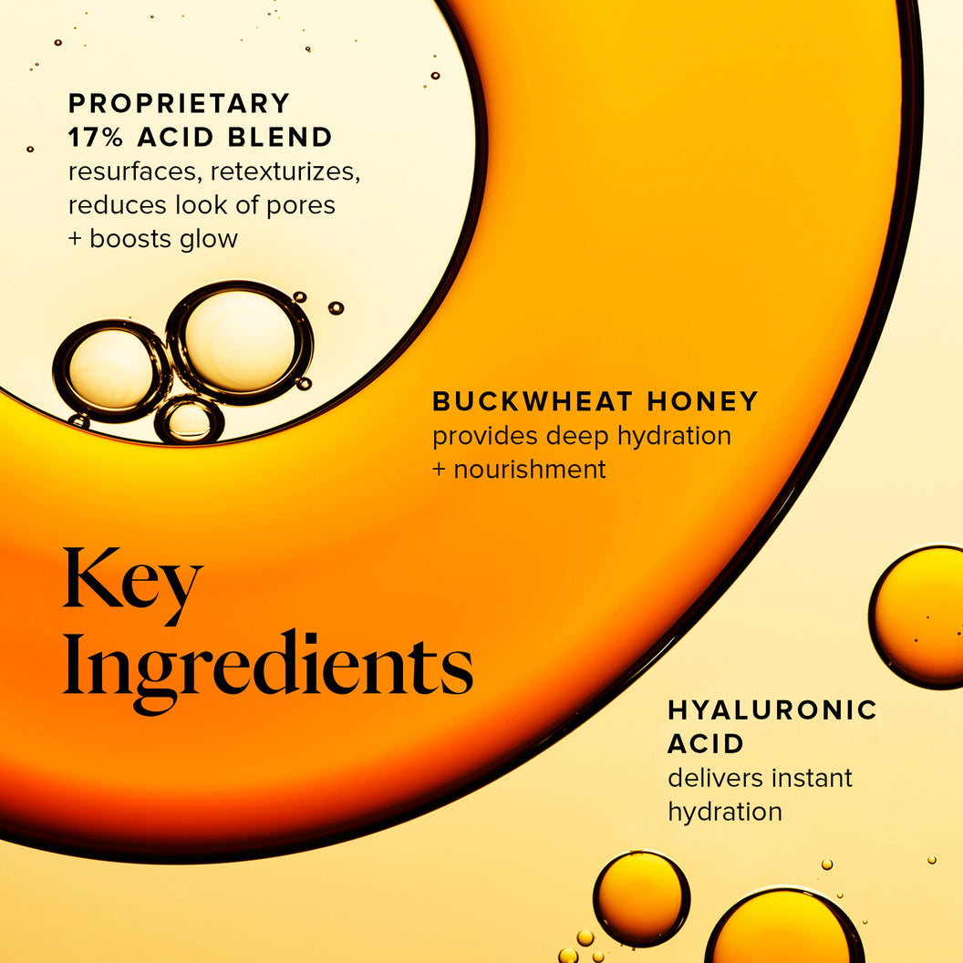 Honey Glow 17% AHA + BHA Resurfacing Acid Serum Trial Size