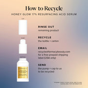 How to recycle Honey Glow Serum 17% Resurfacing Acid Serum