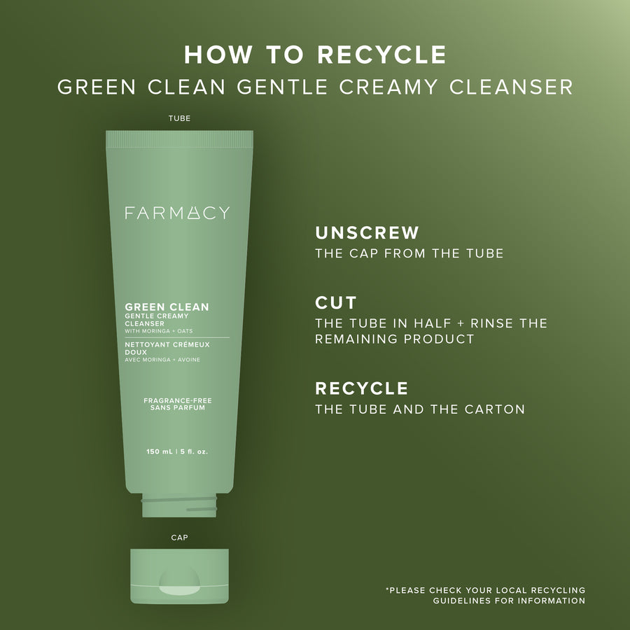 How To Recycle Green Clean Gentle Creamy Cleanser