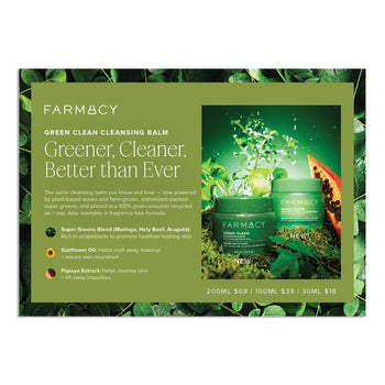 NEW Green Clean Cleansing Balms Insert Card