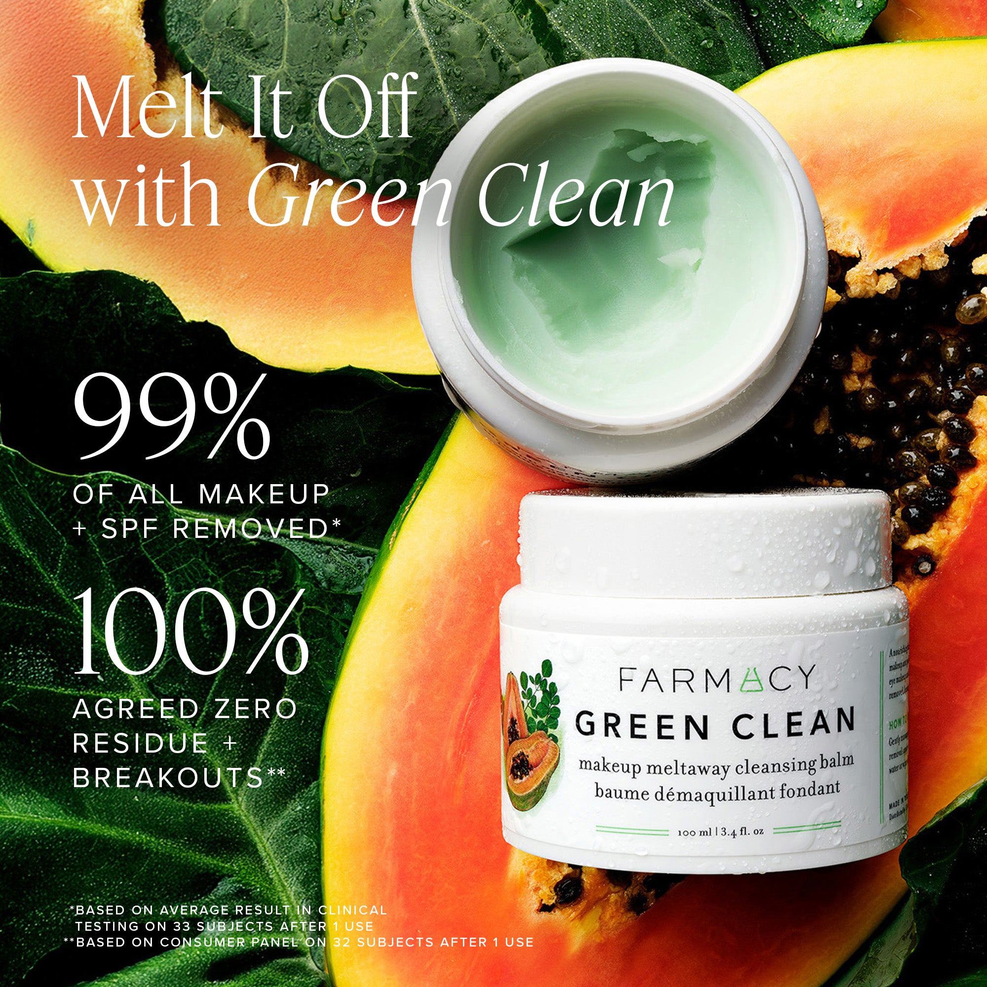 Green Clean Makeup Removing Cleansing Balm | Farmacy Beauty
