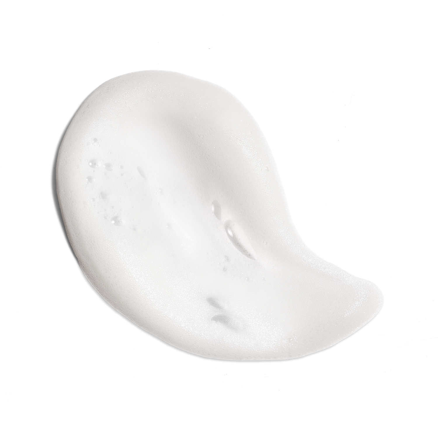 White foaming texture swatch of Bright On Daily AHA Foam Exfoliator with visible bubbles on a white background