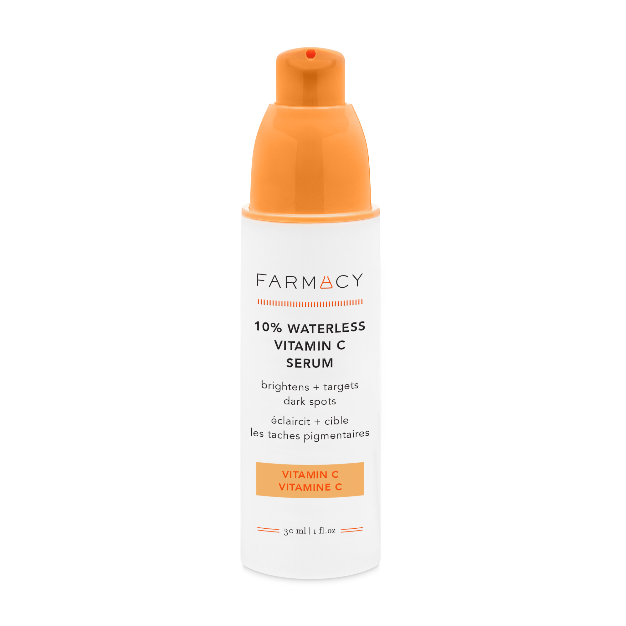 30mL bottle of Farmacy 10% Waterless Vitamin C Serum on a white background