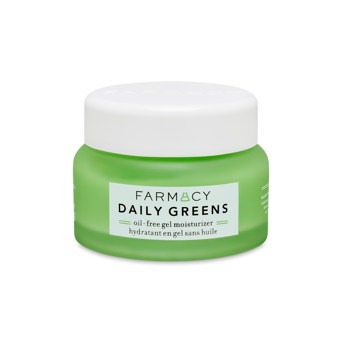 50mL jar of Farmacy Daily Greens Oil-Free Gel Moisturizer on a white background