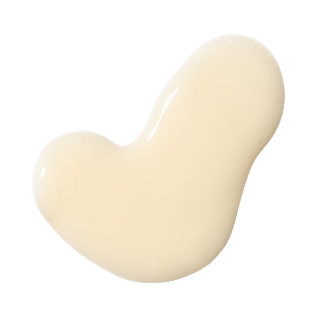 Creamy pale-yellow texture swatch of Filling Good Hyaluronic Acid Plumping Serum on a white background
