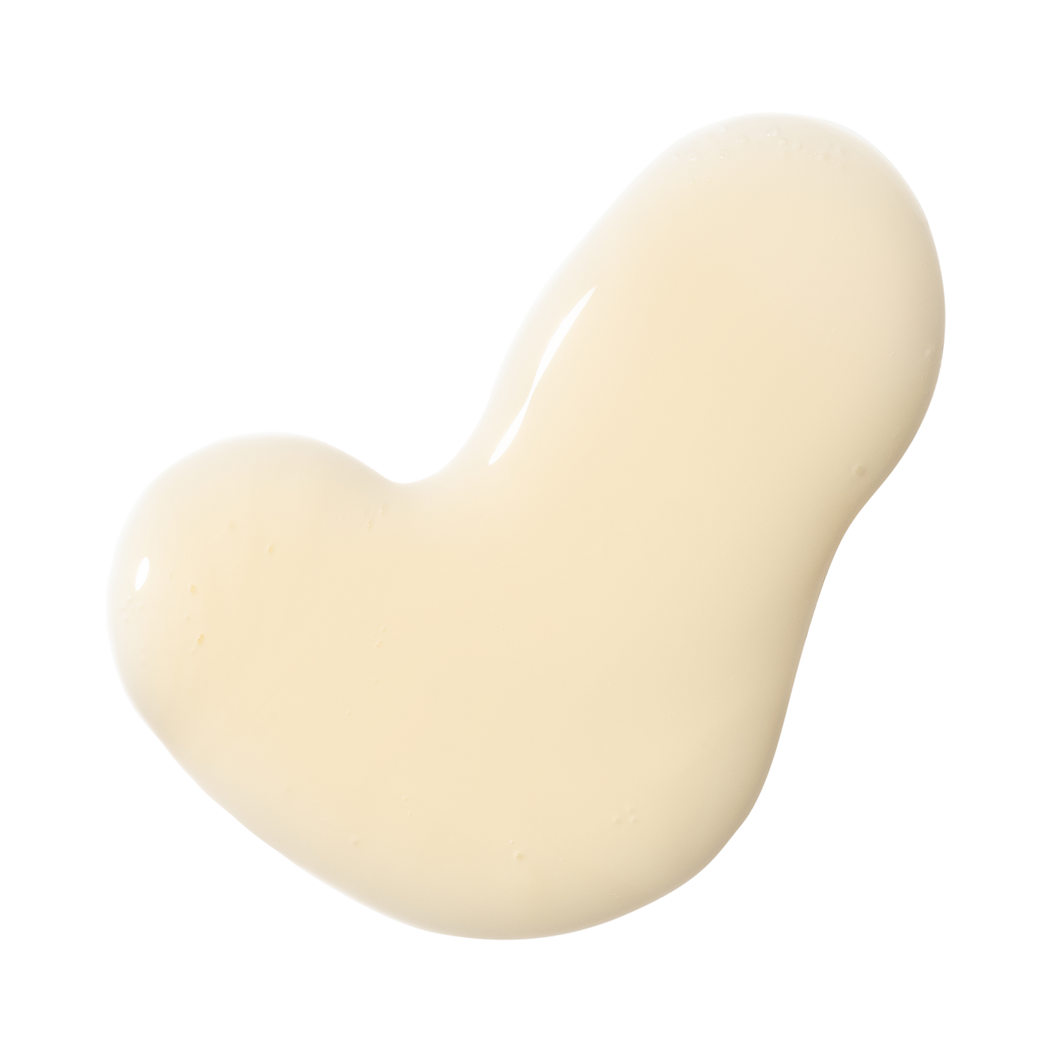 Creamy pale-yellow texture swatch of Filling Good Hyaluronic Acid Plumping Serum on a white background