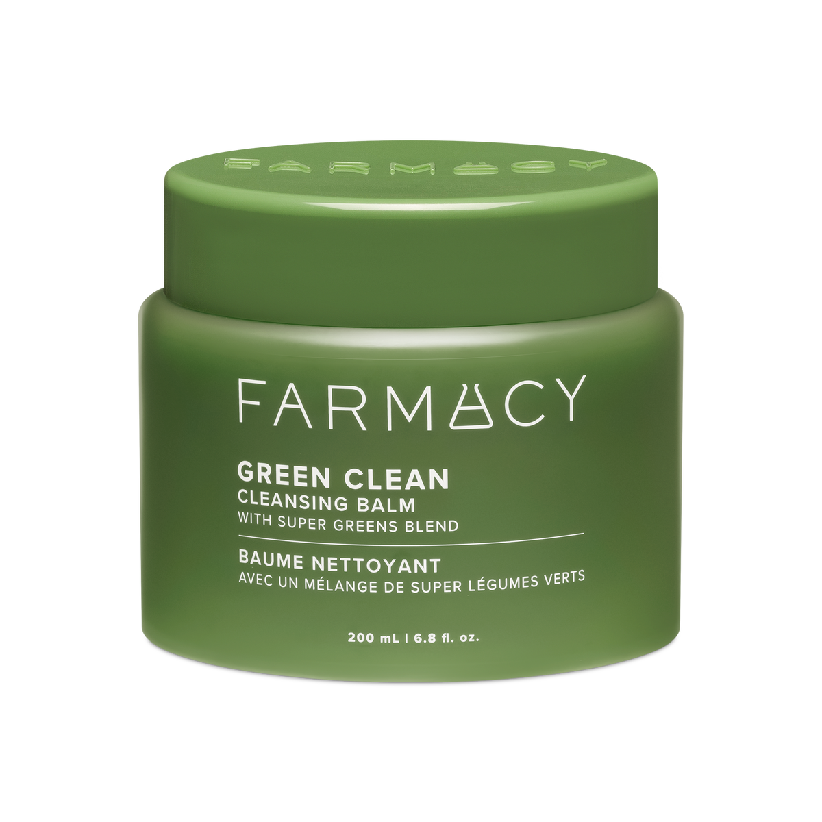 200mL jar of Farmacy Green Clean Cleansing Balm on a white background