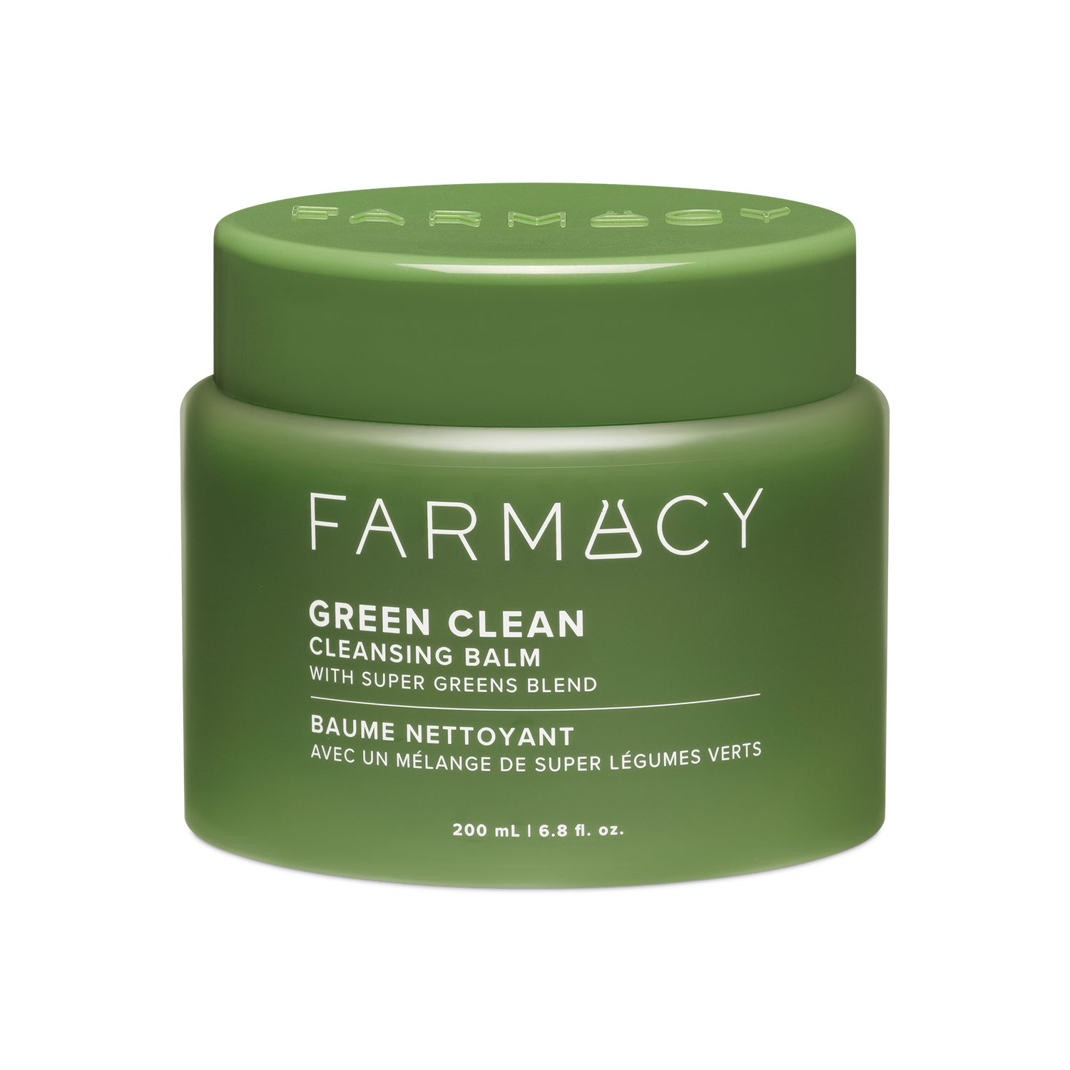 200mL jar of Farmacy Green Clean Cleansing Balm on a white background