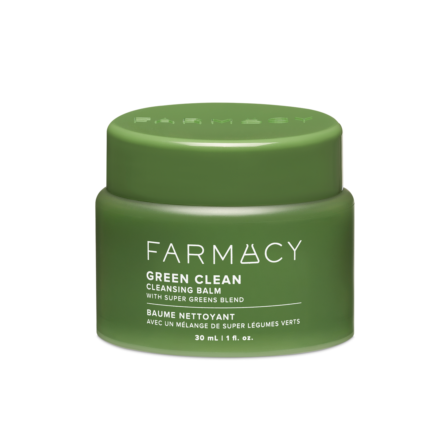 30mL jar of Farmacy Green Clean Cleansing Balm on a white background