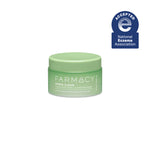 Green jar of Farmacy balm with National Eczema Association acceptance badge on a white background
