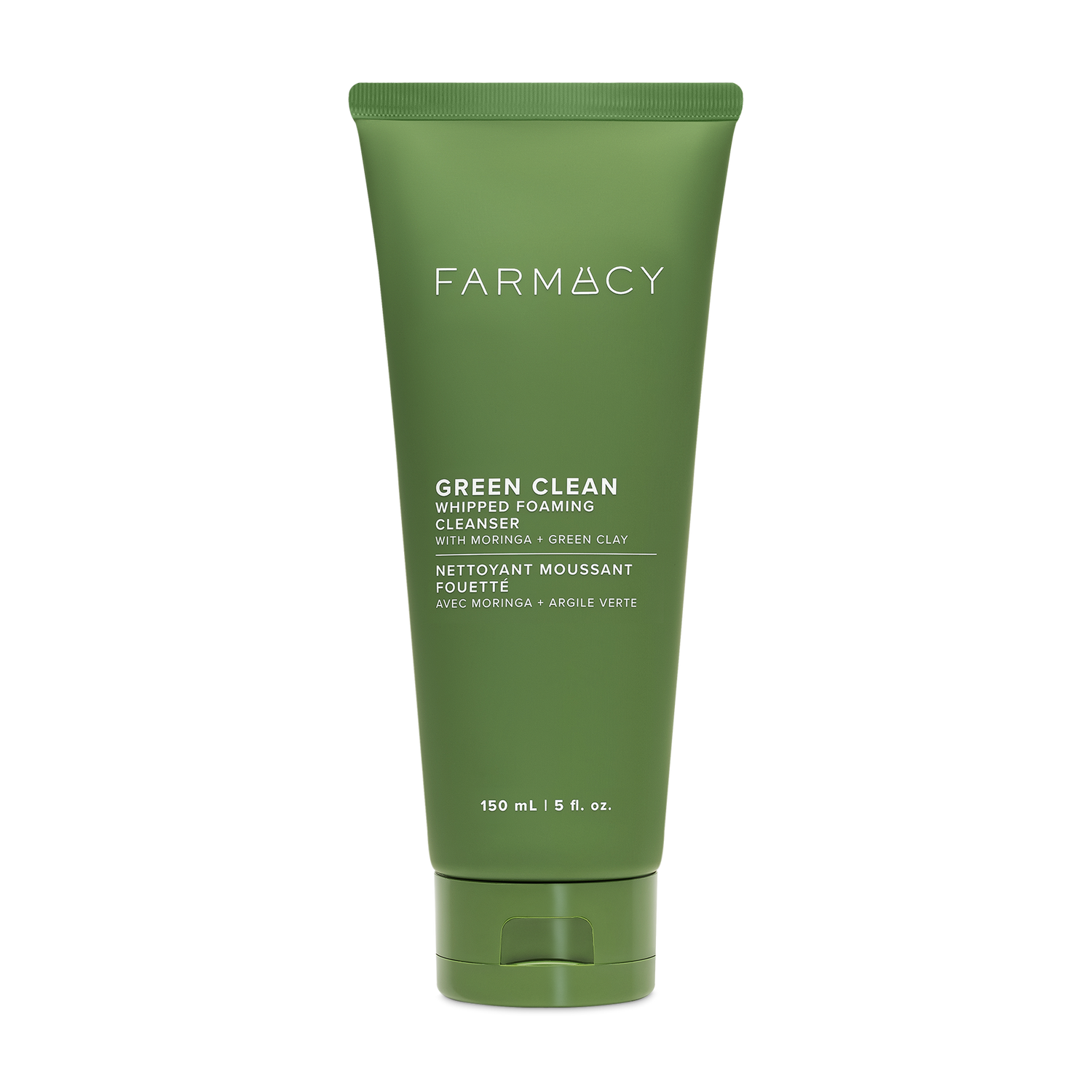 Farmacy Green Clean Whipped Foaming Cleanser 150mL tube on a white background