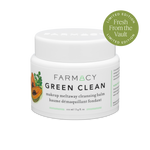 100mL jar of Farmacy Original Green Clean Cleansing Balm with a green Limited Edition badge on a white background