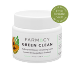 200mL jar of Farmacy Original Green Clean Cleansing Balm with a green Limited Edition badge on a white background