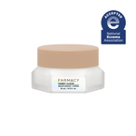 15mL jar of Farmacy Honey Cloud moisturizer on a white background, featuring National Eczema Association acceptance badge
