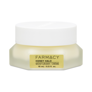 15 mL jar of Farmacy Honey Halo Ultra-Hydrating Ceramide Moisturizer on a white background