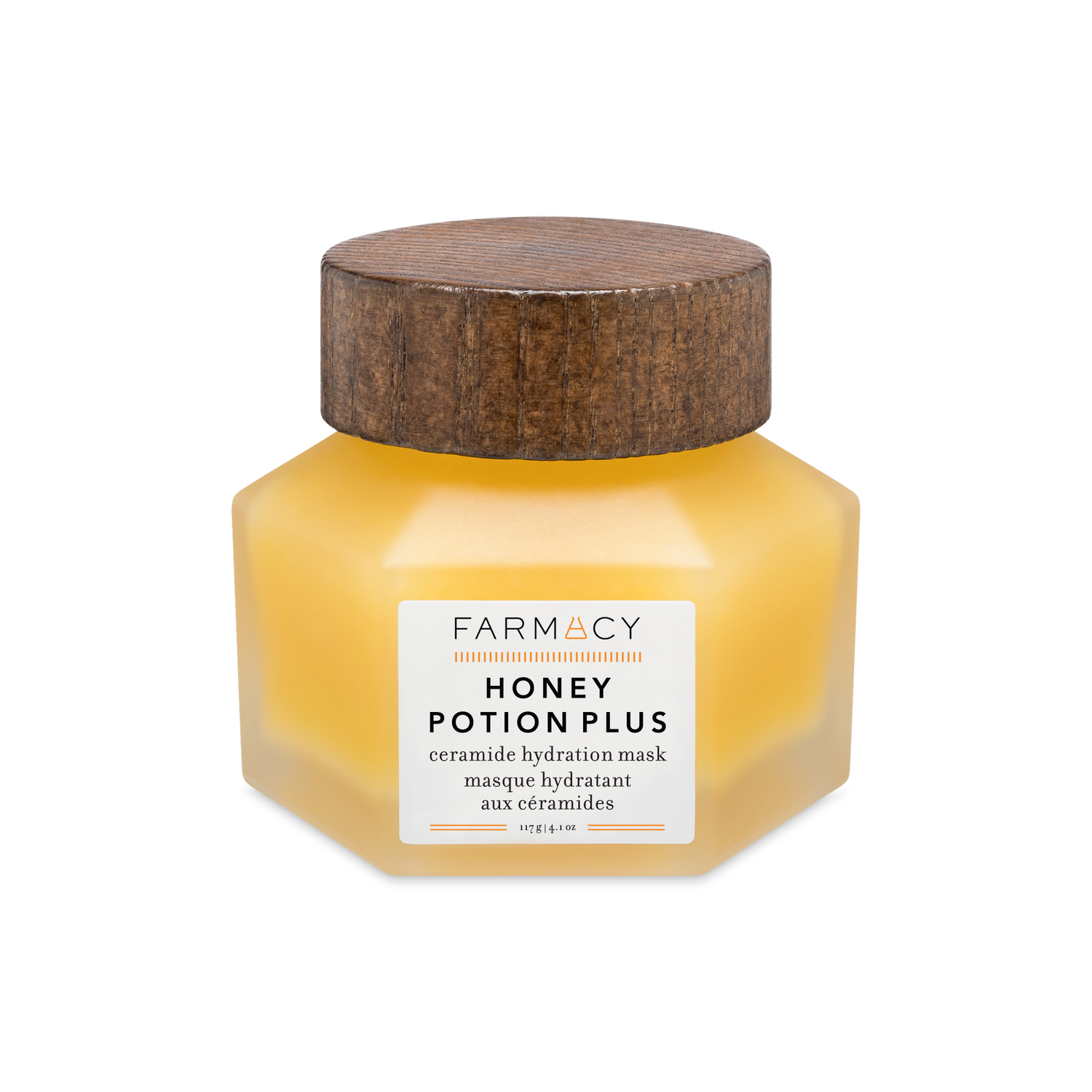 117g jar of Farmacy Honey Potion Plus Mask on white background