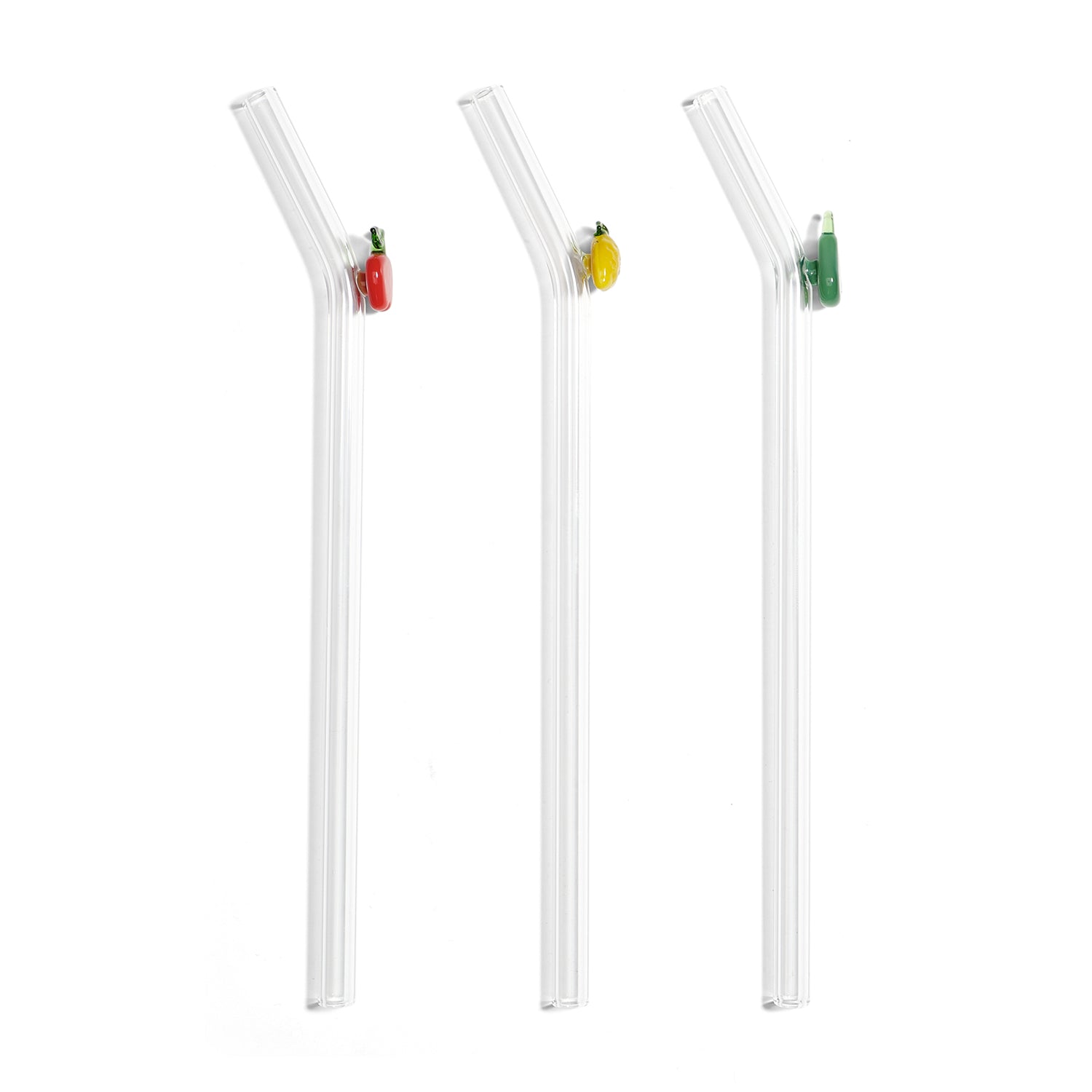 Fruitful Sips Glass Straw Set