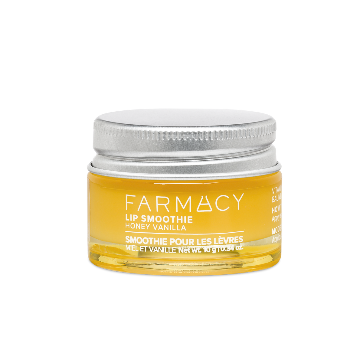 Farmacy Beauty Honey Vanilla Lip Smoothie 10g jar on a white background