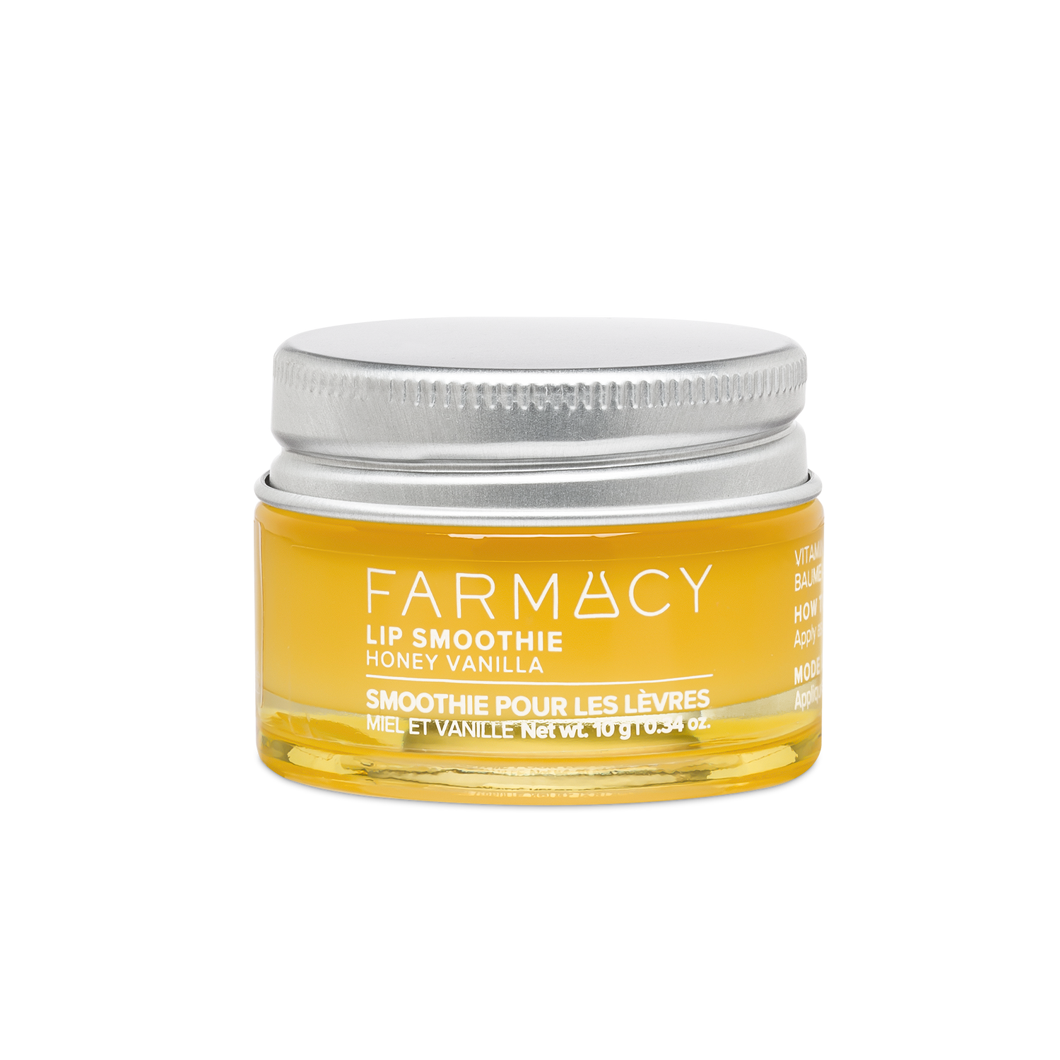 Farmacy Beauty Honey Vanilla Lip Smoothie 10g jar on a white background