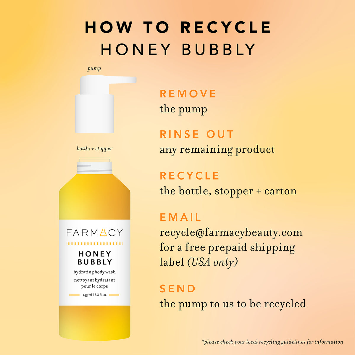 How to recycle Honey Bubbly