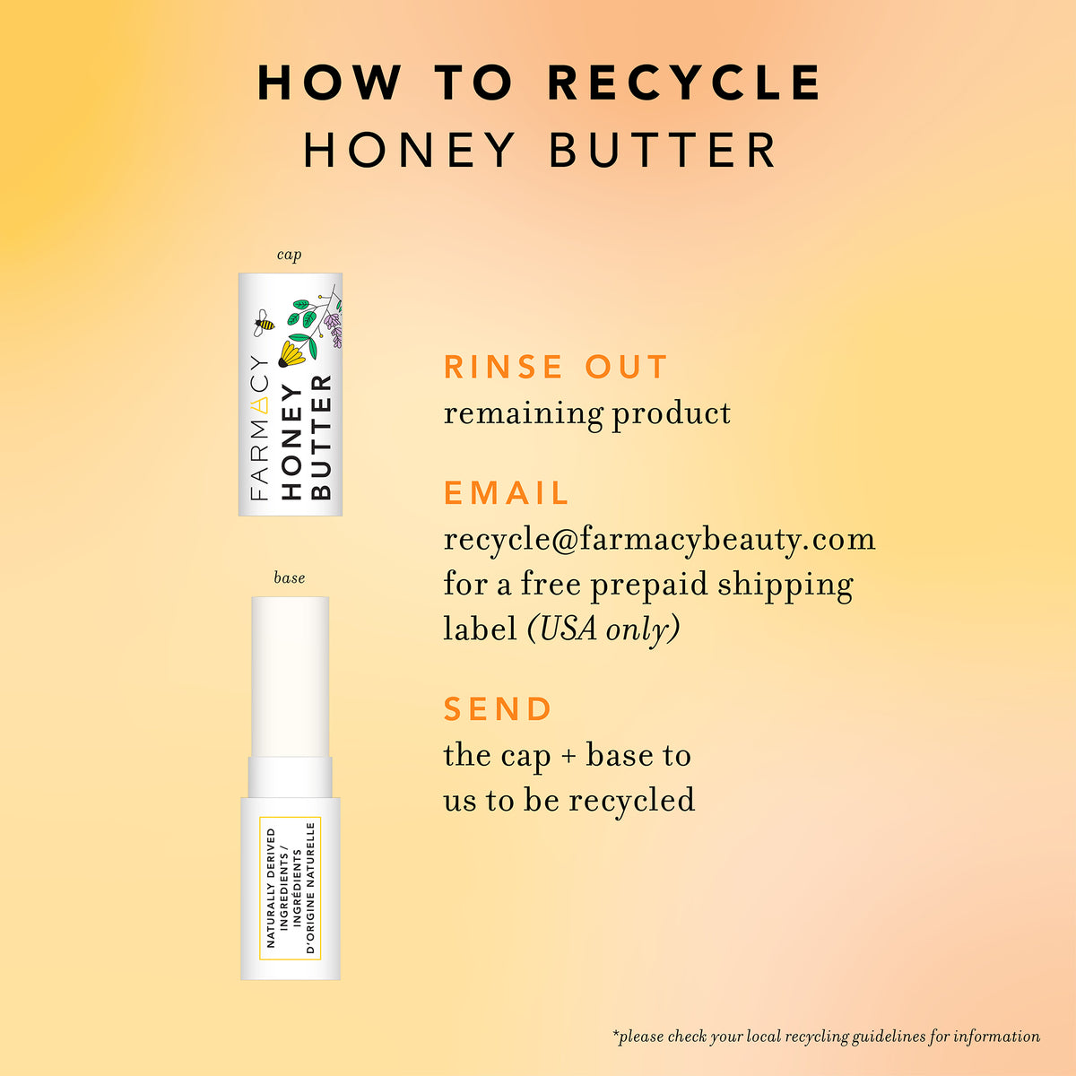 How to recycle Honey Butter Lip Balm