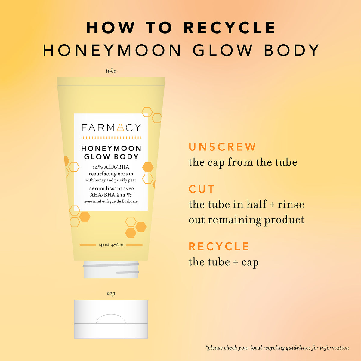 How to recycle Honeymoon glow body