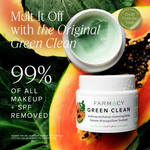 Green Clean Cleansing Balm Removes 99% of all makeup and spf