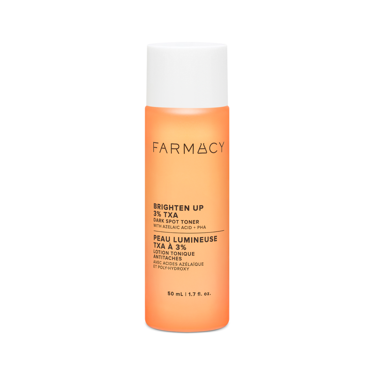 50mL bottle of Farmacy Brighten Up 3% TXA Toner on a white background