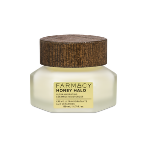 50mL jar of Farmacy Honey Halo Ultra-Hydrating Ceramide Moisturizer on a white background