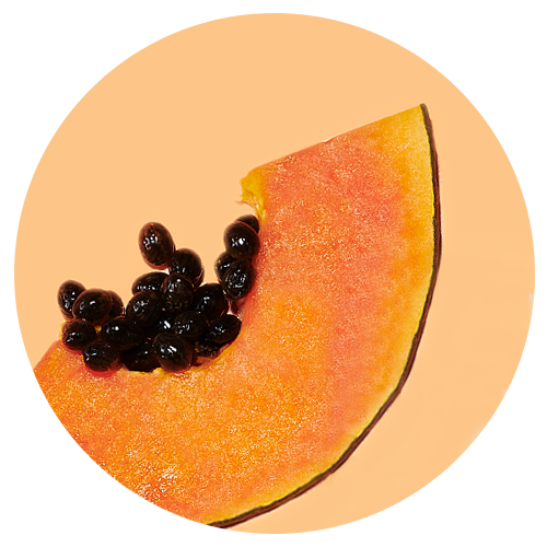 Close up image of a papaya