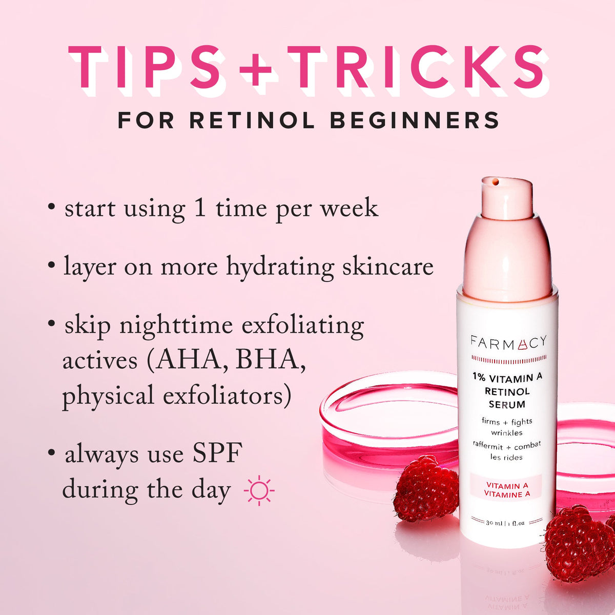 1% Vitamin A Retinol Serum infographic