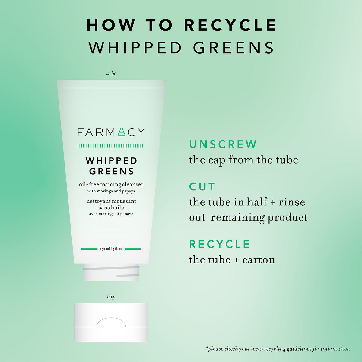 How to recycle Whipped Greens