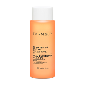 120 mL bottle of Farmacy Brighten Up 3% TXA Toner on a white background
