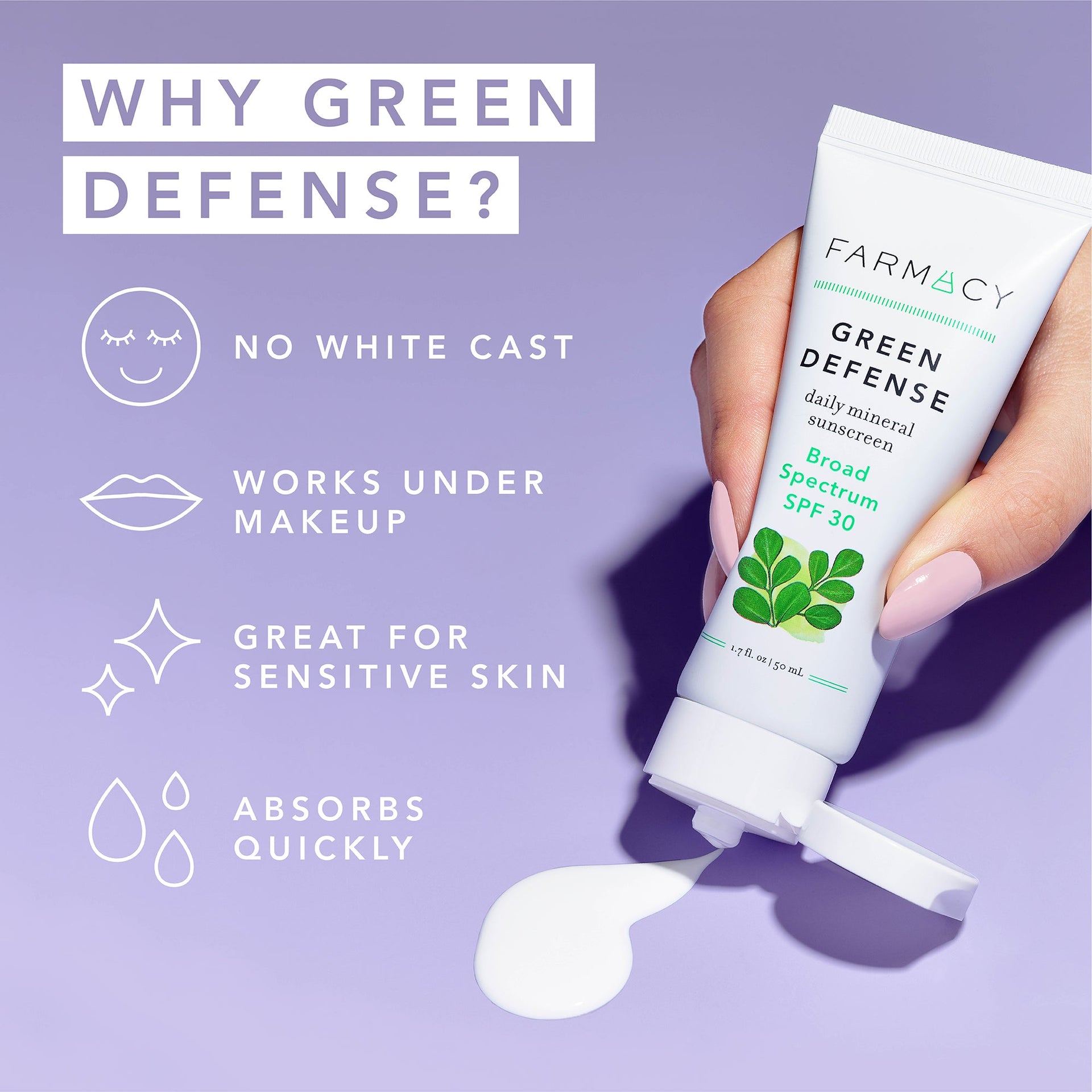Green Defense Mineral Sunscreen SPF 30 | Farmacy Beauty