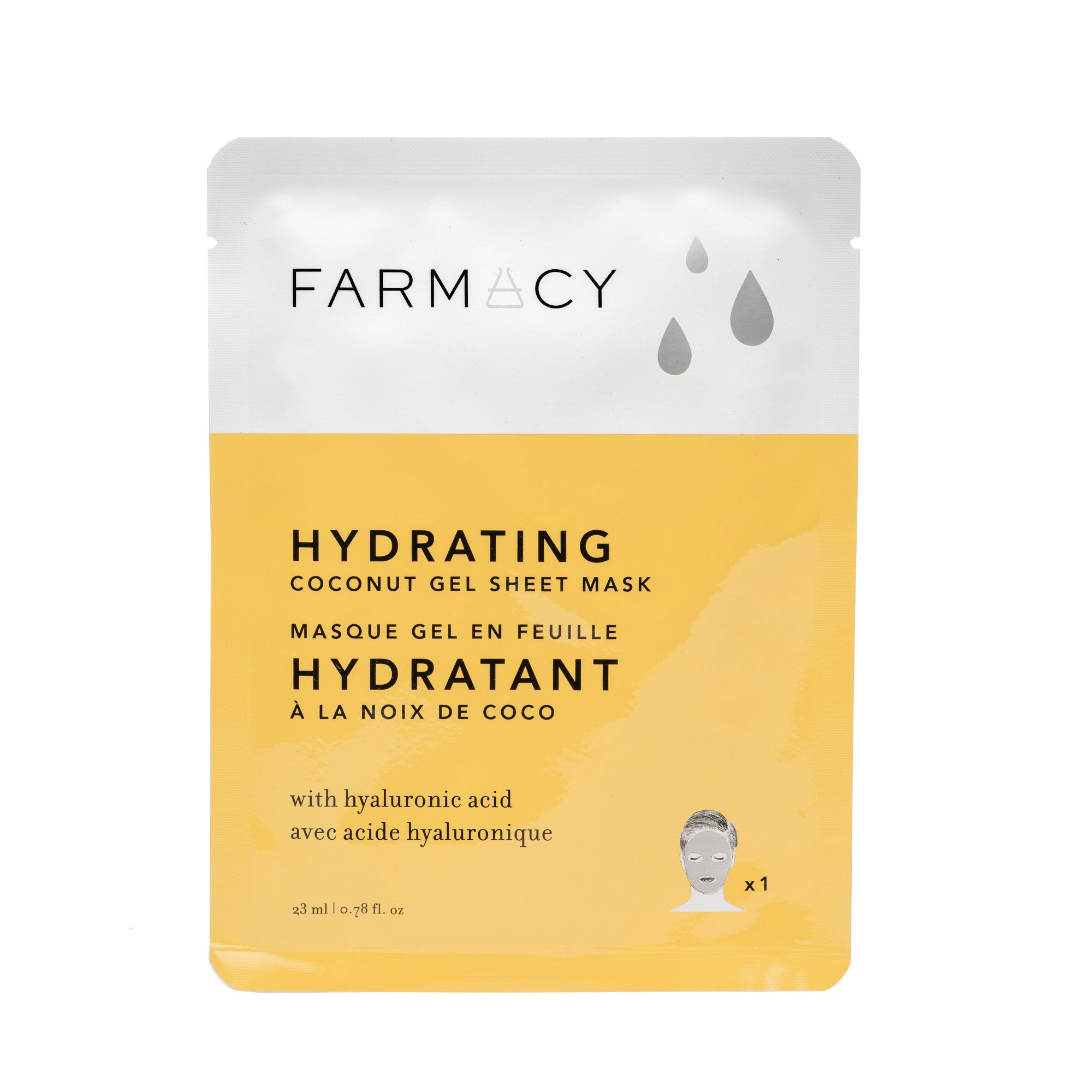Farmacy's Hydrating Coconut Gel Sheet Mask in Packaging