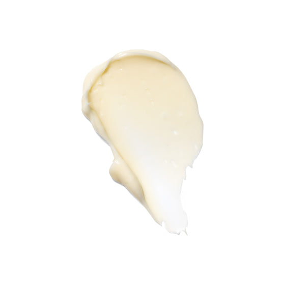 A smear of Farmacy's Honey Halo Mini Hydrating Ceramide Face Moisturizer
