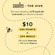 The Hive x Feeding America 200 Meals Donation