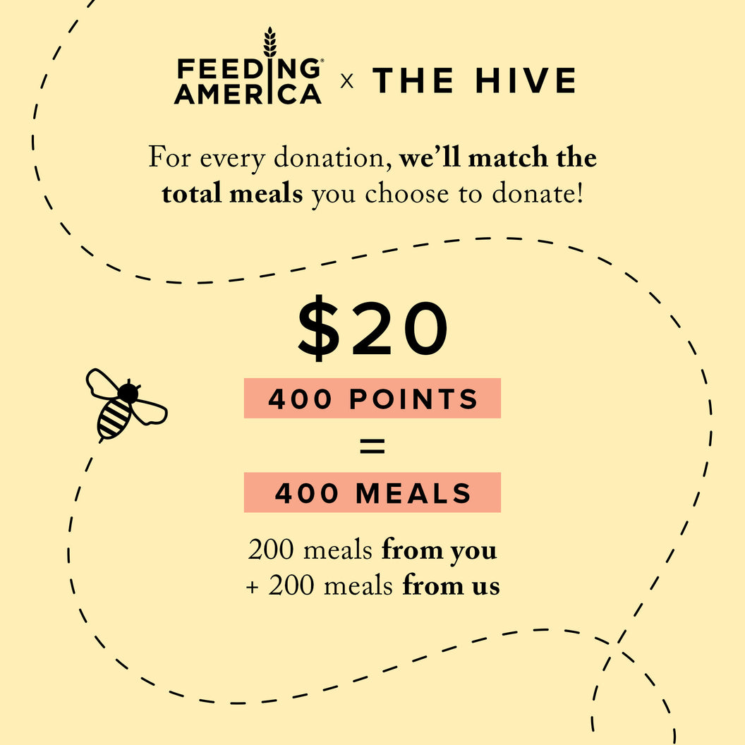 The Hive x Feeding America 400 Meals Donation