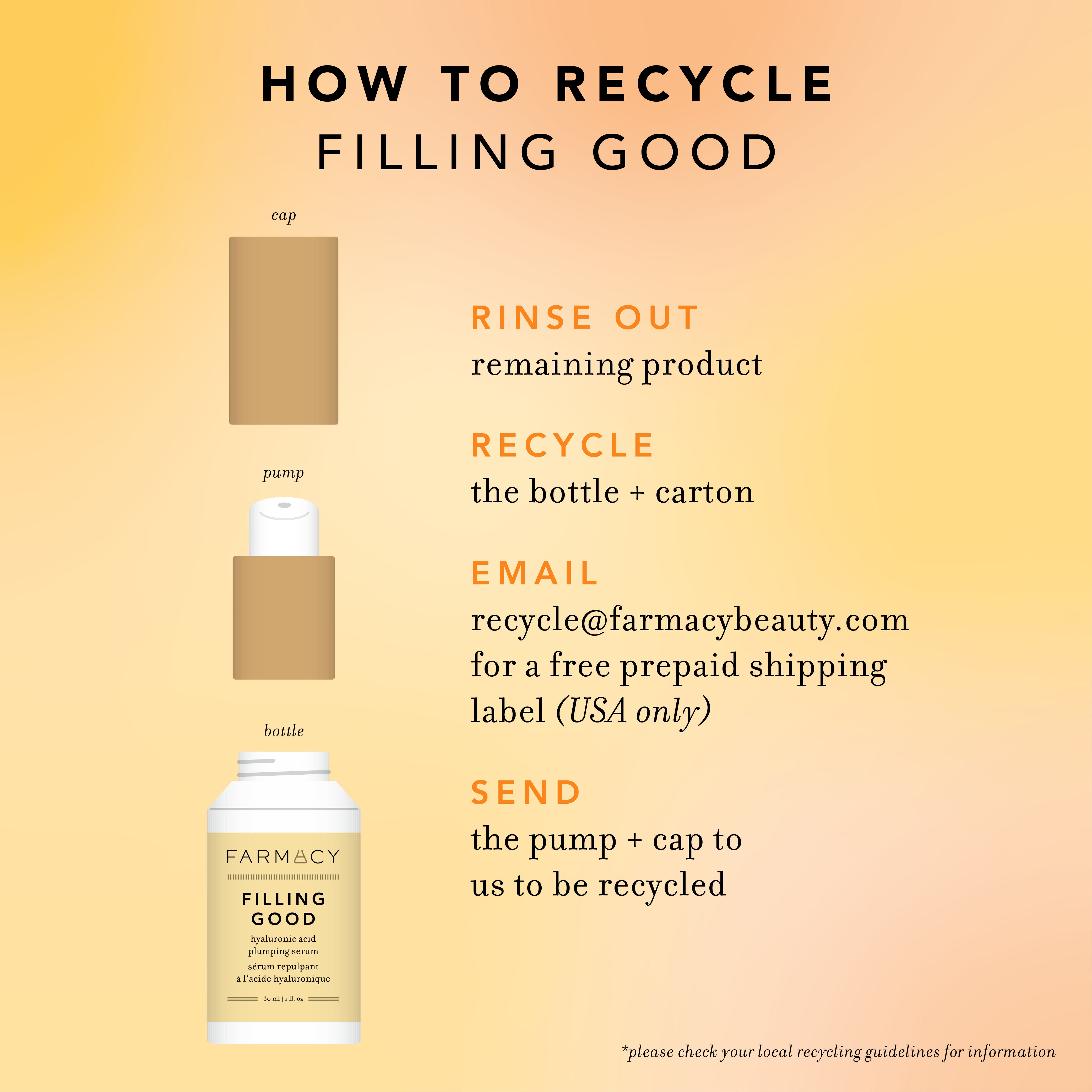 How to recycle Filling Good
