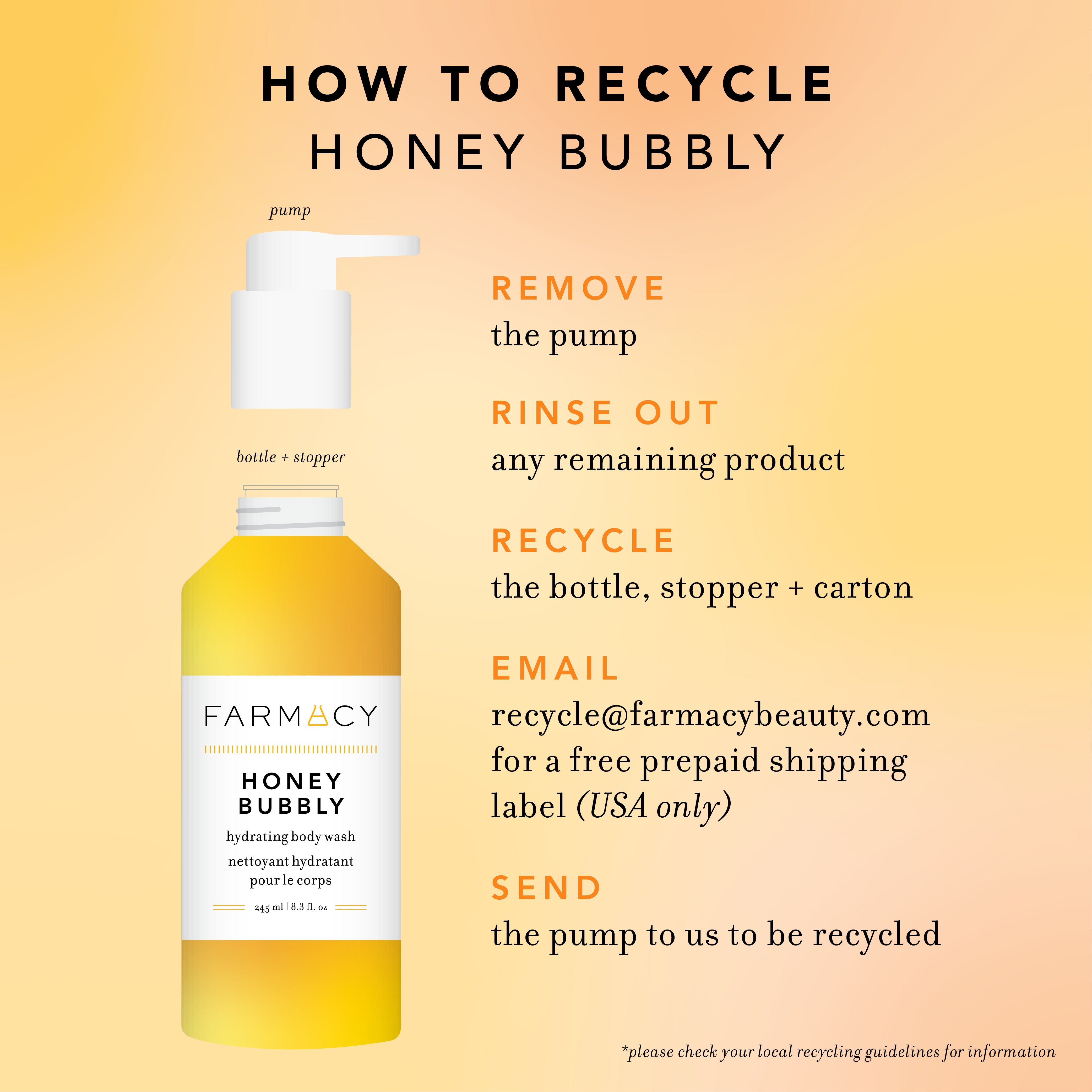How to recycle Honey Bubbly 