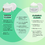 Green Clean vs Clearly Clean graphic