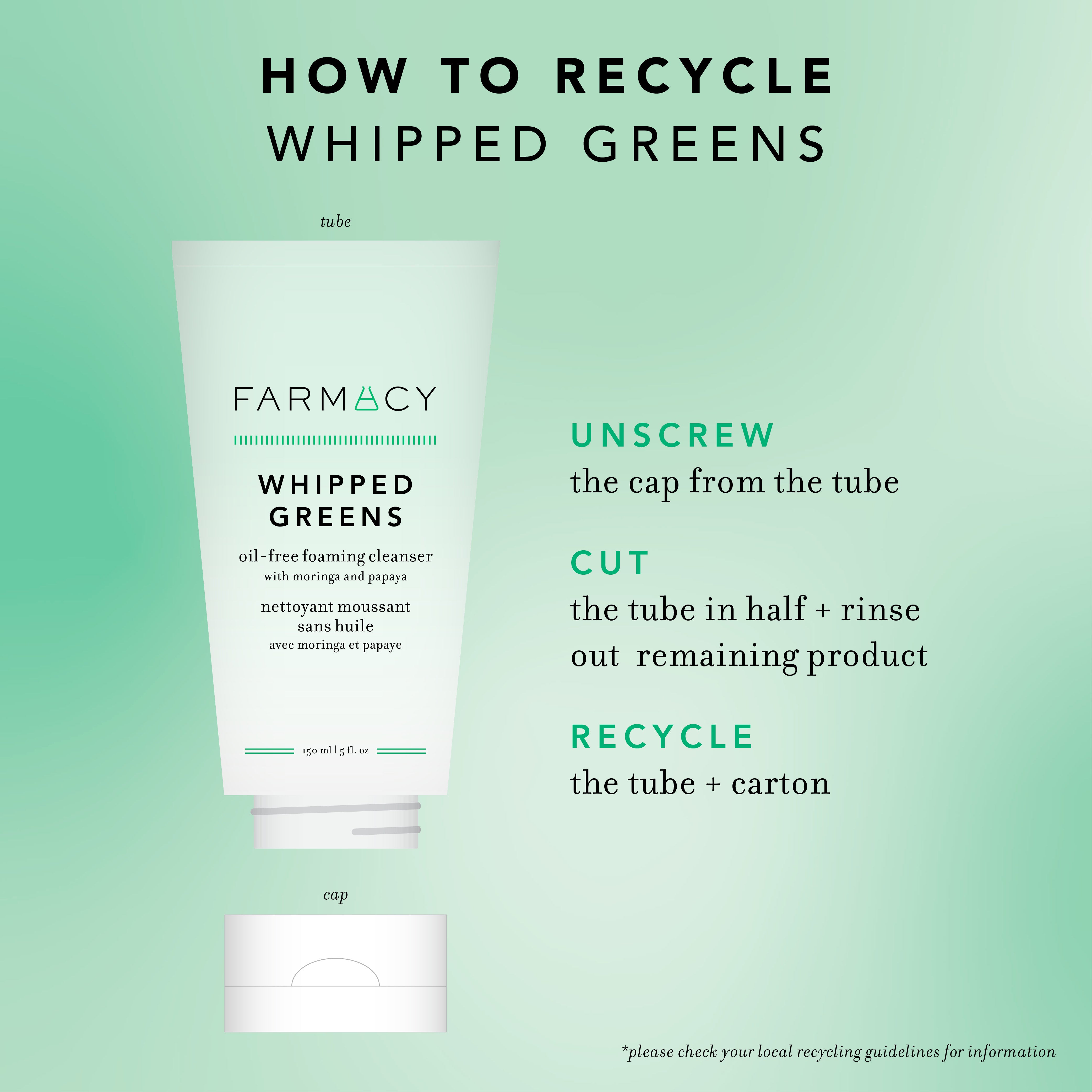 How to recycle Whipped Greens