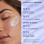 A 10% Niacinamide Night Mask infographic outlining the clinically proven benefits